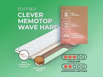 Матрас Clever MemoTop Wave Hard (180х190)