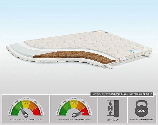 Тонкий матрас Jan Eco SH-3-K 1 (фото)